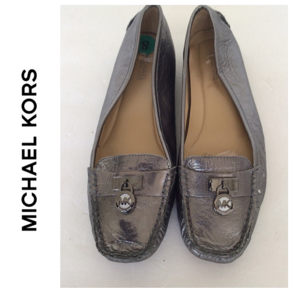 MICHAEL KORS HAMILTON LEATHER LOAFERS SIZE 8